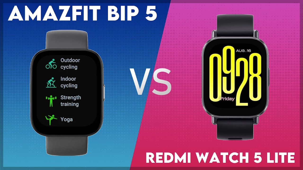 Amazfit Bip 5 vs Redmi Watch 5 Lite Comparison