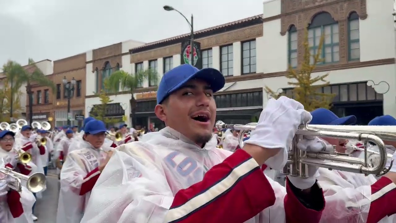 Rose Parade Jan 1 2026 Los Angeles Unified School District Band ground view 