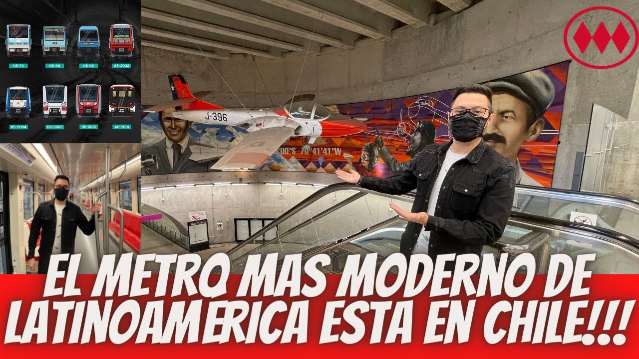 EL MEJOR metro de LATINOAMERICA METRO De Santiago DE CHILE 2021 🚇🚈 *IMPRESIONANTE* tienen un AVION