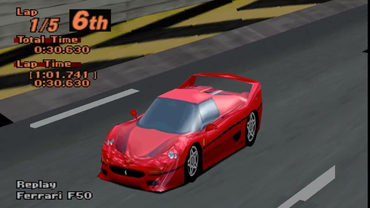 Gran Turismo 2 A-Spec 1.2.1. - Ferrari F50 - Test Course - Super Car Festival - Hard Ai mode