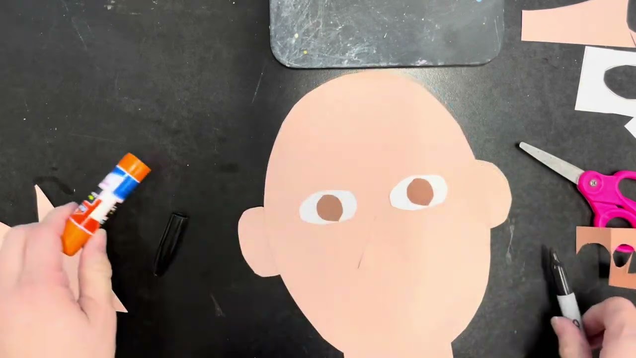 1st grade collage self portrait