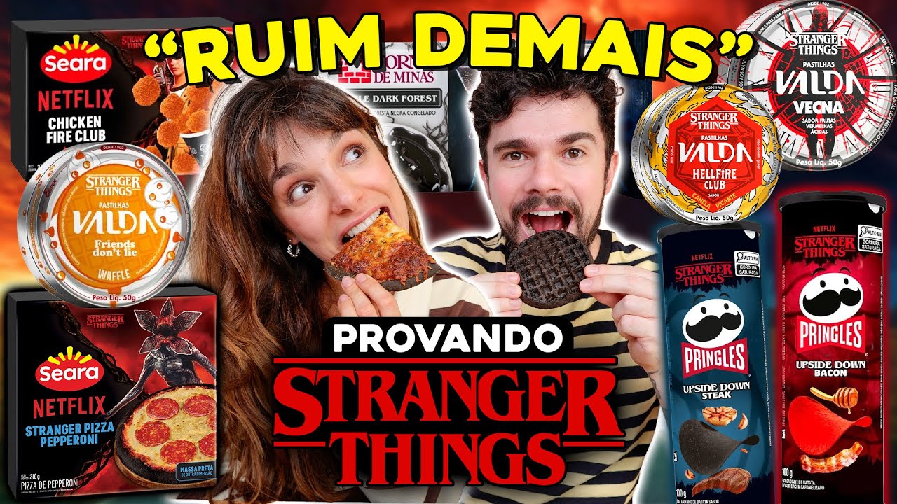 PROVANDO COMIDAS de STRANGER THINGS | Comidas do Mundo Invertido 🗣️