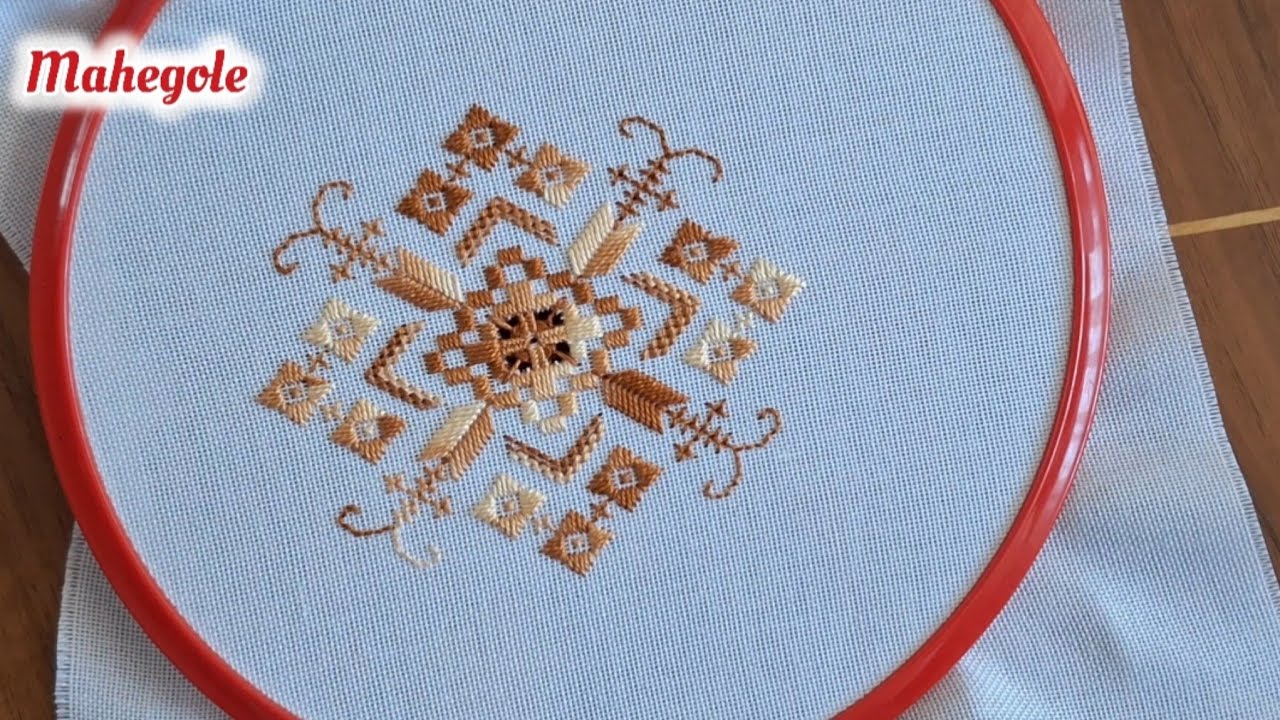 Hand embroidery 🪡  : Beautiful needlework design  , hardanger technique step by step 