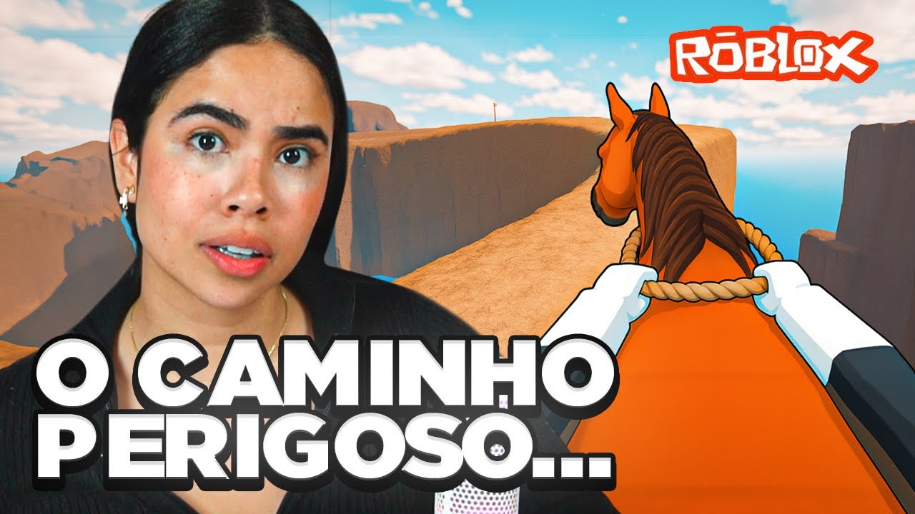 ROBLOX MAS ESTOU EM UM CAVALO NA TRILHA PERIGOSA