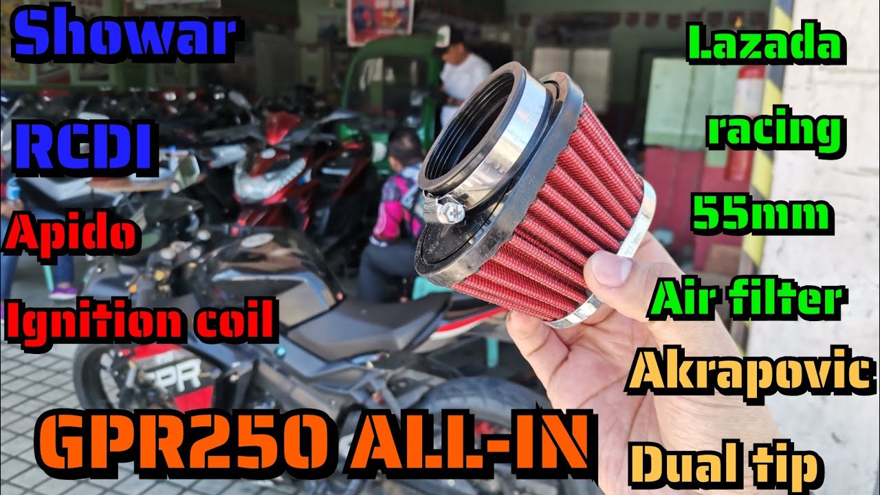 TAPOS NA ANG GPR250 | intake, Rcdi, Ignition coil, Akrapovic Full system exhaust.
