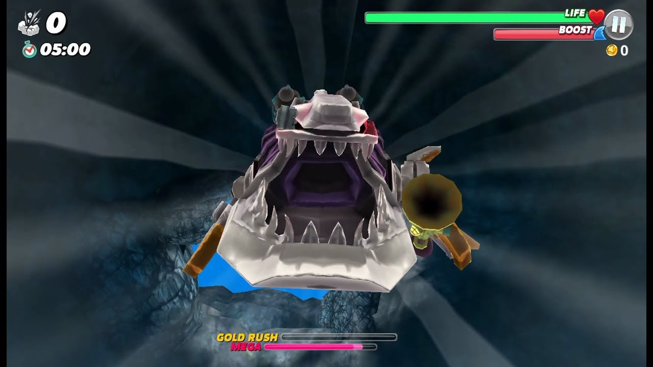 Robo Shark (Galleon Map) Most Mines Destroyed in 5 min - Hungry Shark World