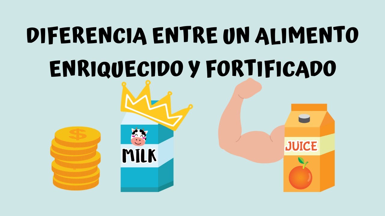DIFERENCIA ENTRE ALIMENTO ENRIQUECIDO Y FORTIFICADO