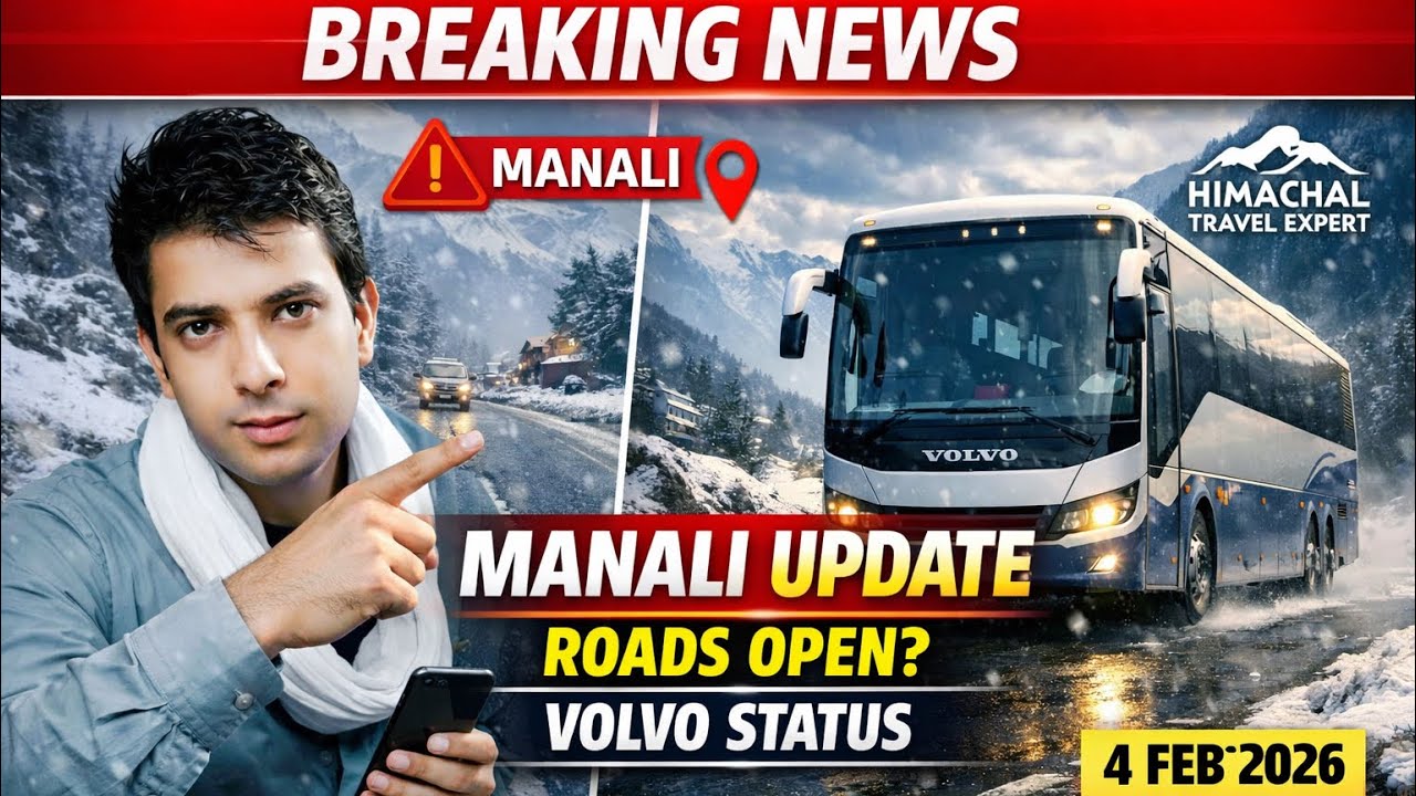 Manali Current Situation Today ❄️ | Roads Open or Closed? | Volvo Bus Update | 4 Feb 2026 #travel 