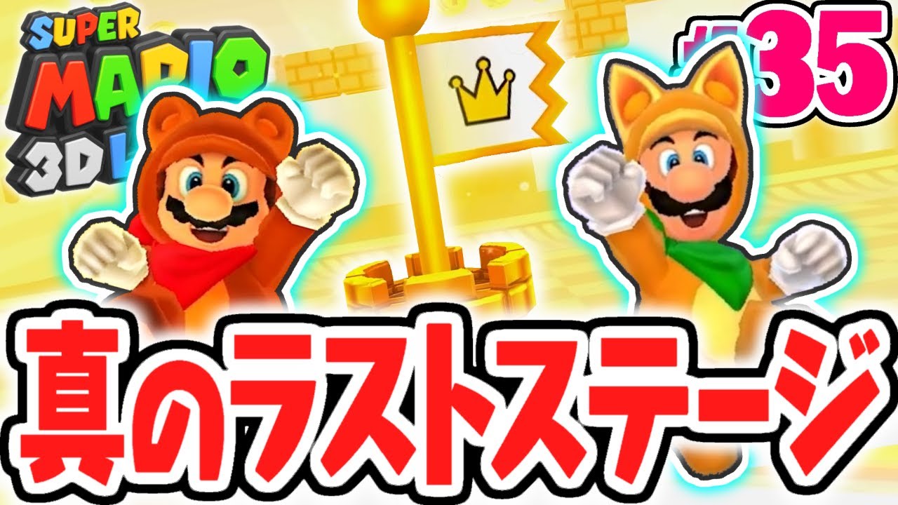 マリオ史上最強に難しい真の最終ステージに挑め!!ラストのS8-王冠を攻略せよ!!とびだす実況Part35【スーパーマリオ3Dランド】