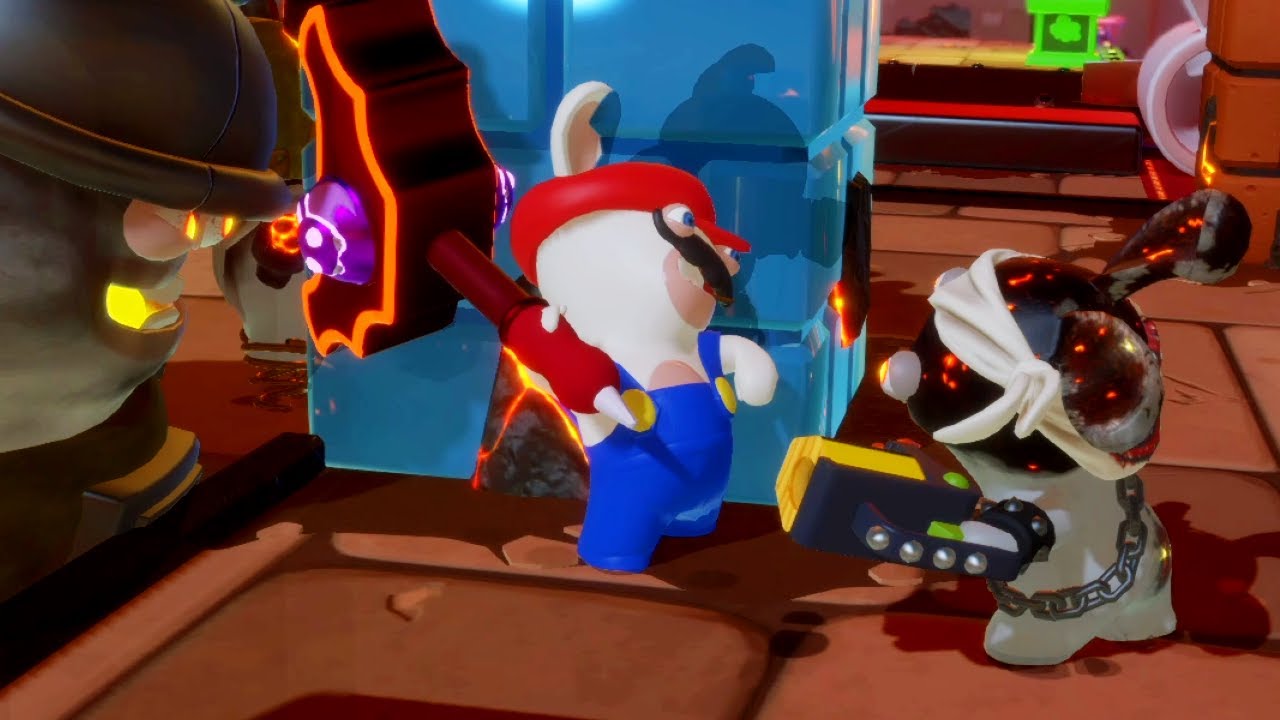 Mario + Rabbids Kingdom Battle - 100% Walkthrough Gameplay Part 38 - World 4-8 Castle Exploration