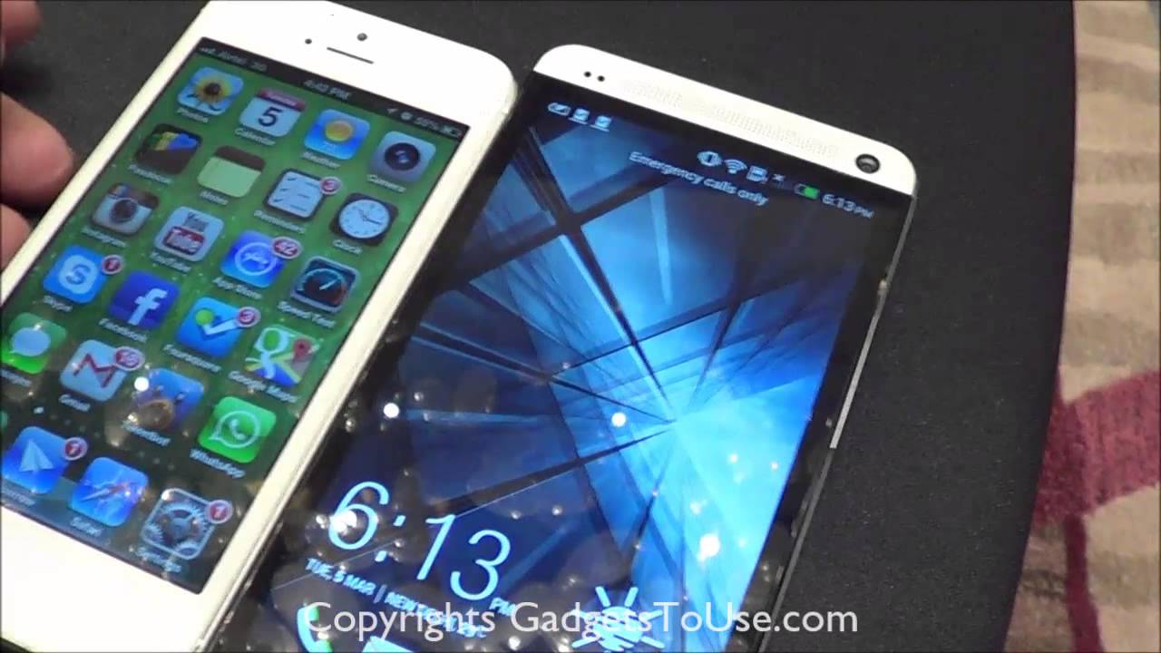 HTC One Vs iPhone 5 Hands on Comparison - Hardware, Build Quality, Form Factor, Display Etc.
