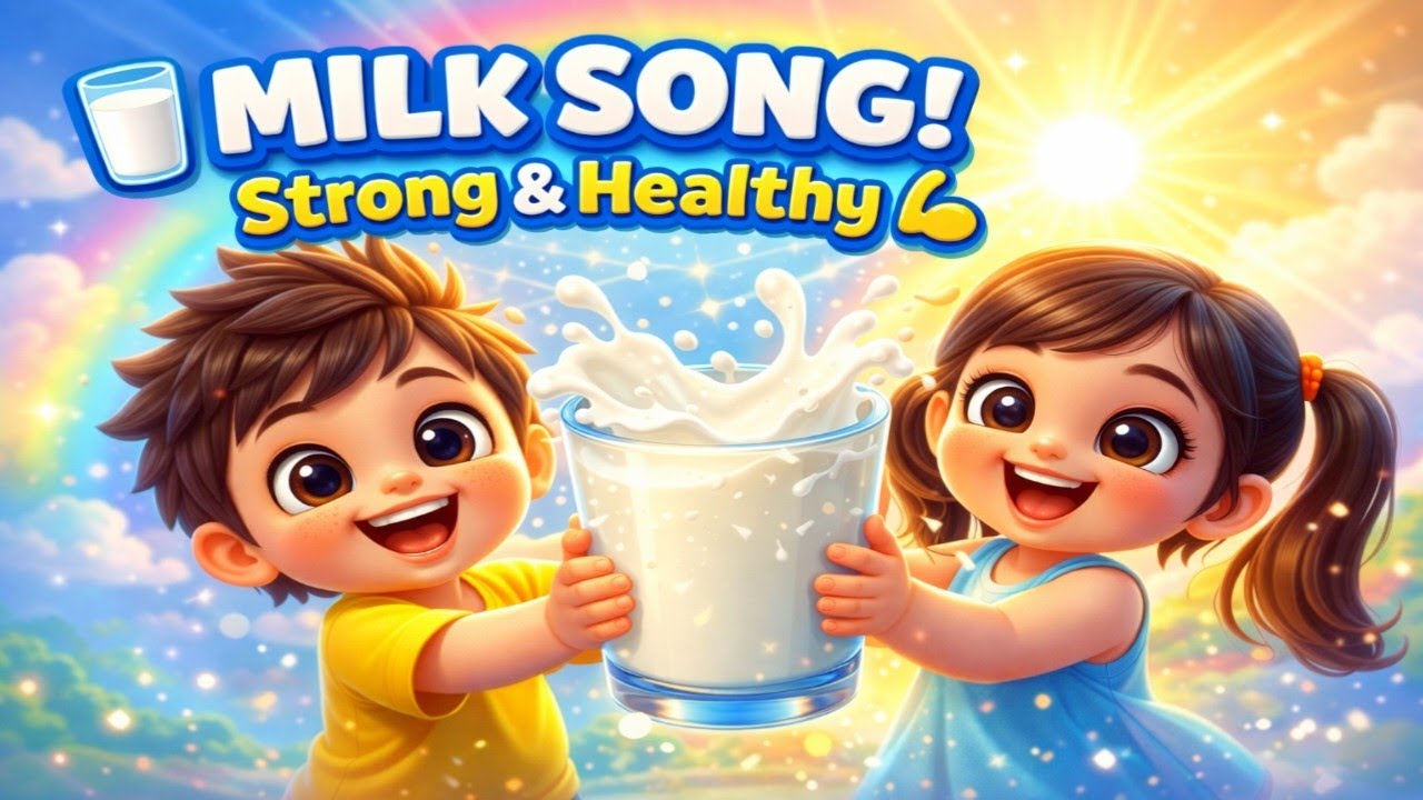 Milk Milk Yummy Milk 🥛 | Healthy Nursery Rhyme for Kids | BP Kids