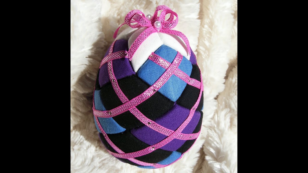 Making an Argyle Kimekomi (tucked fabric) Easter Egg