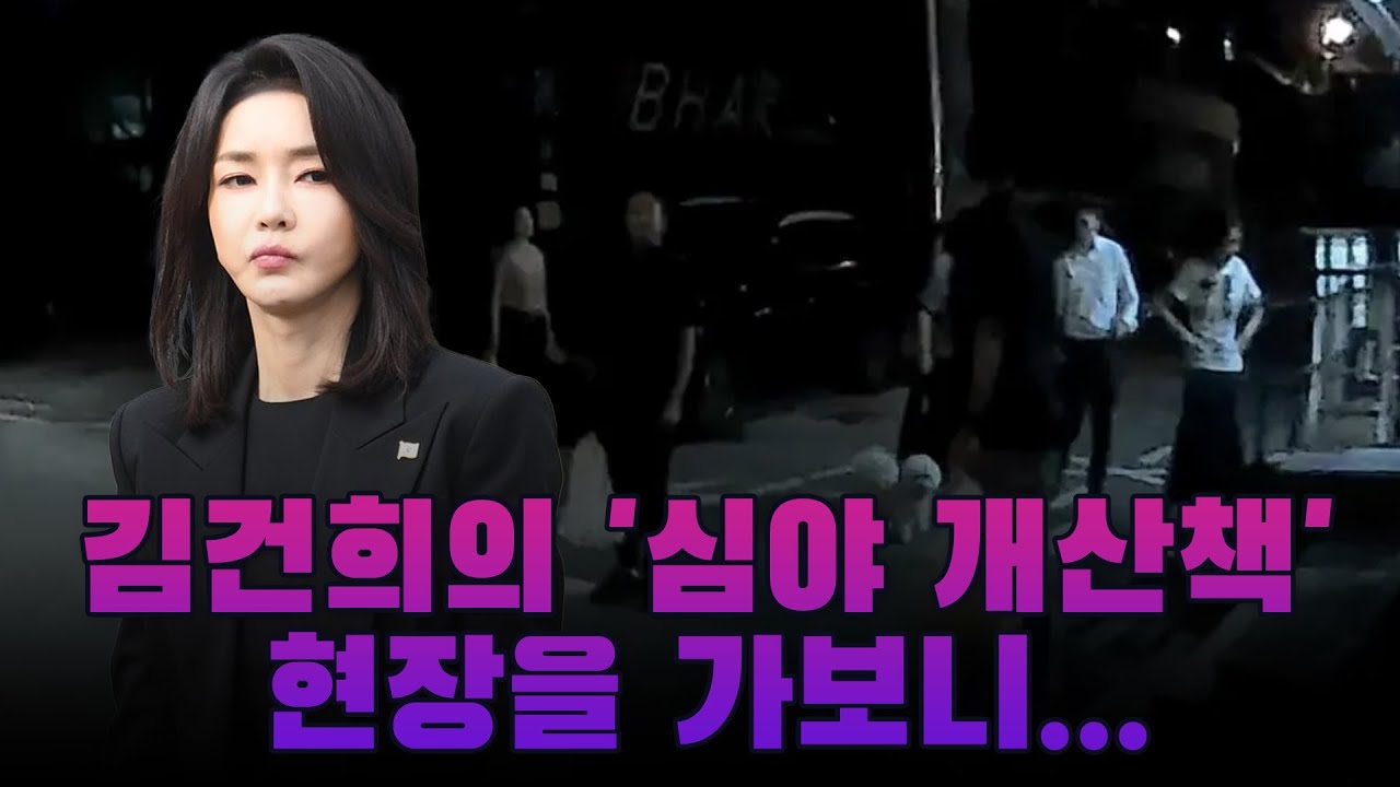 이명수 기자의 '김여사 심야 개 산책' 현장 취재...!
