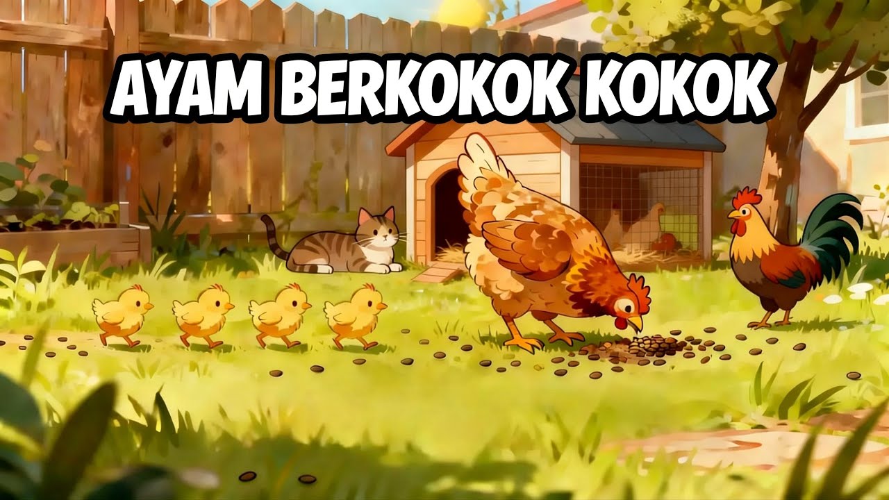 Ayam berkokok 🐓🐓 | Ayam Kukuruyuk | Lagu Anak Indonesia Populer 🎶 | Animasi 2D