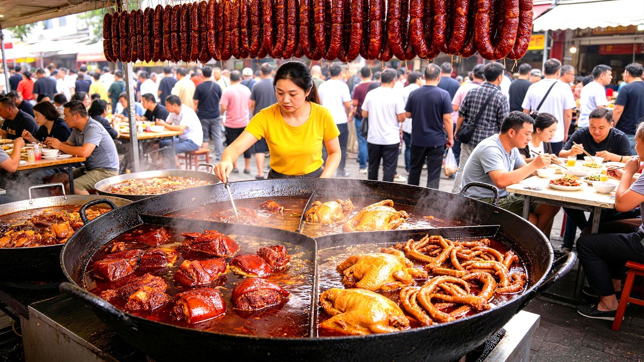 Món hầm hương vị đậm đà đông nghẹt khách nổi tiếng ở phố ẩm thực Trung Quốc