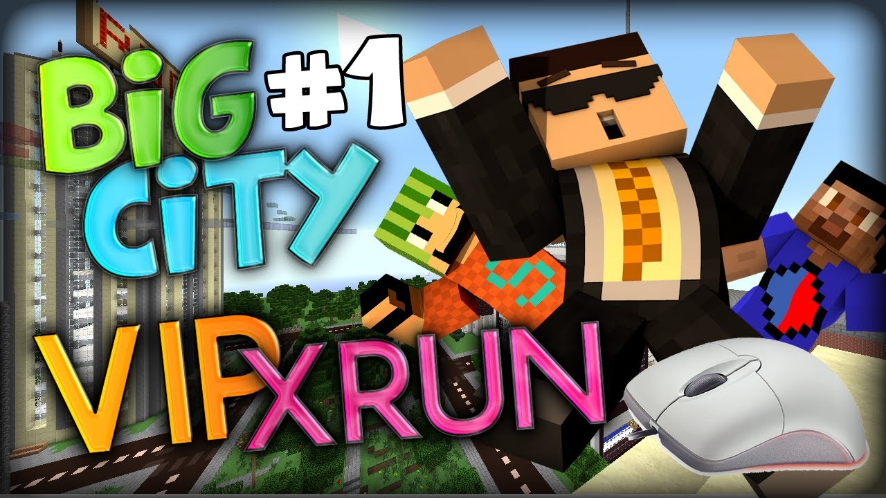 Simon LOST his mouse! - Big City Minecraft Xrun Rage #1 w/ SimonHDS90 and Vikkstar123