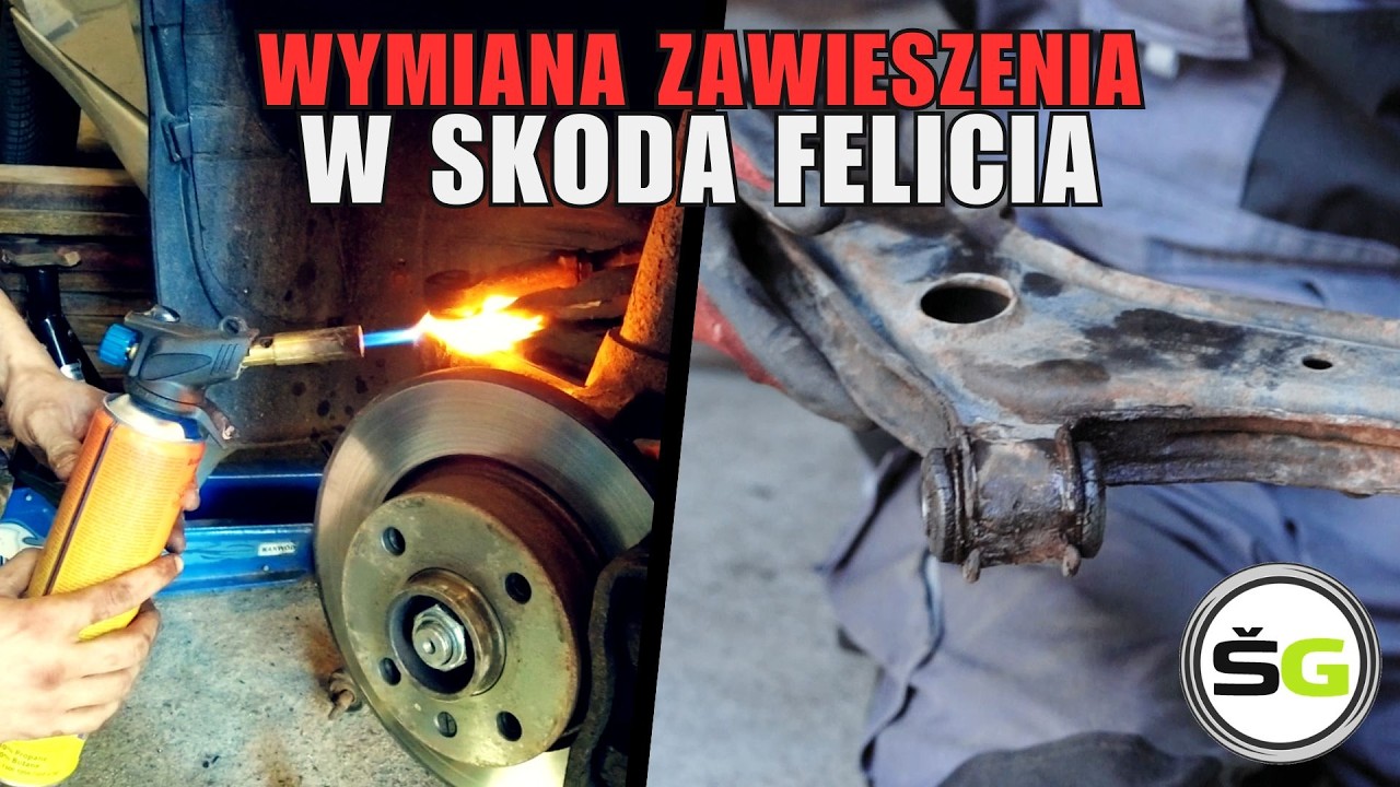 Wymiana zużytego przedniego zawieszenia w Skoda Felicia | Skoda Gadać