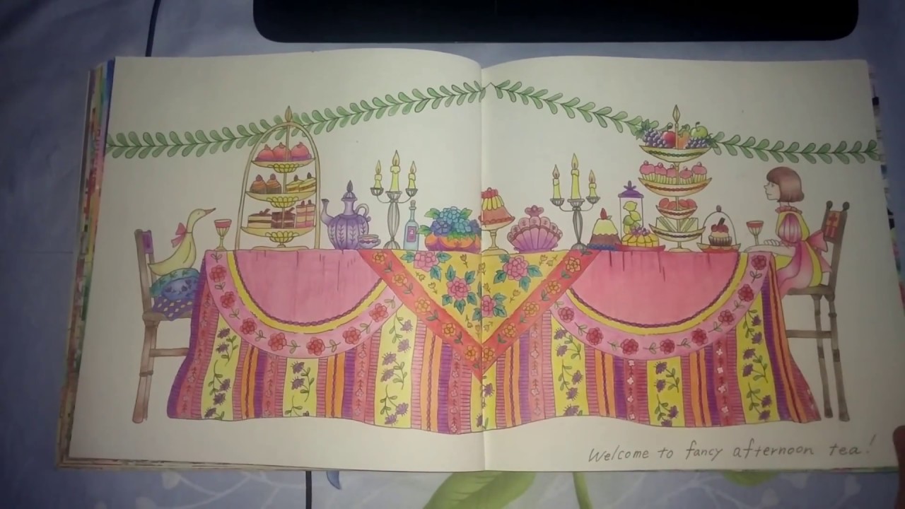 Flipthrough Finished Romantic Country coloring book