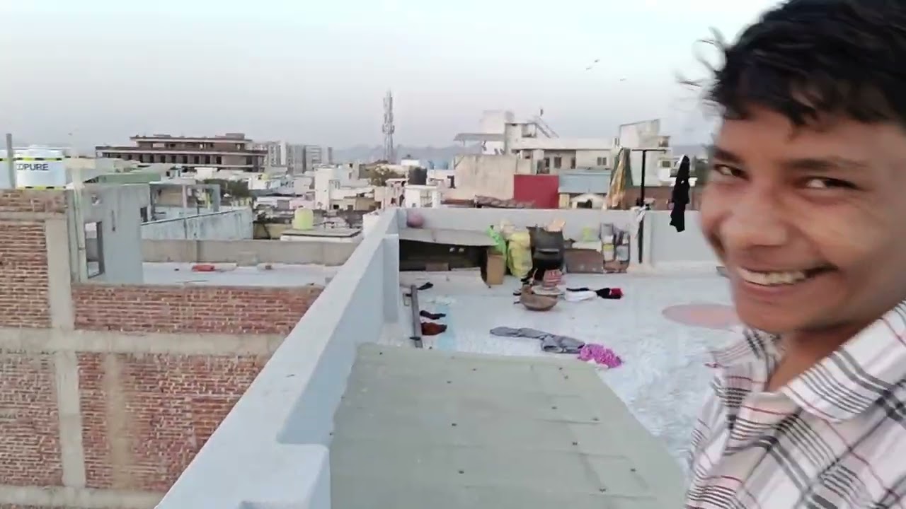 Room ki chat se sunset 🌇