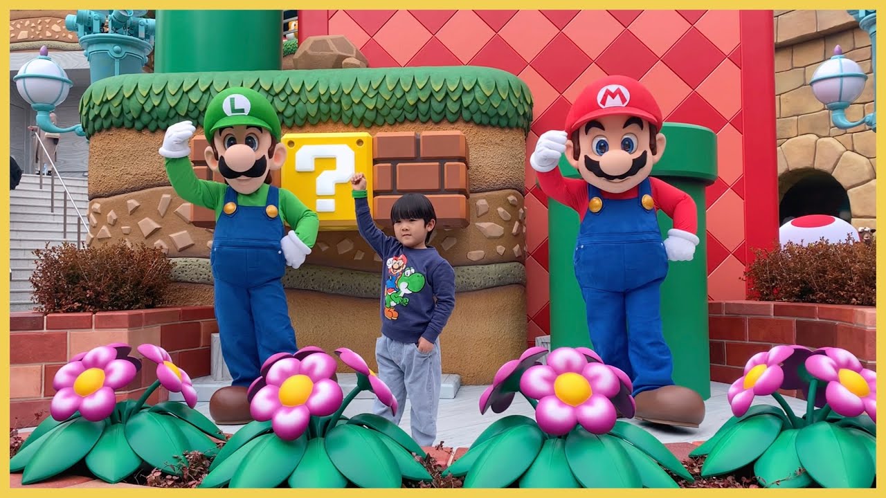 【ニンテンドーワールド】マリオ ルイージ キノピオと写真撮影‼︎ USJ | Photo with Mario and Luigi Super Nintendo World
