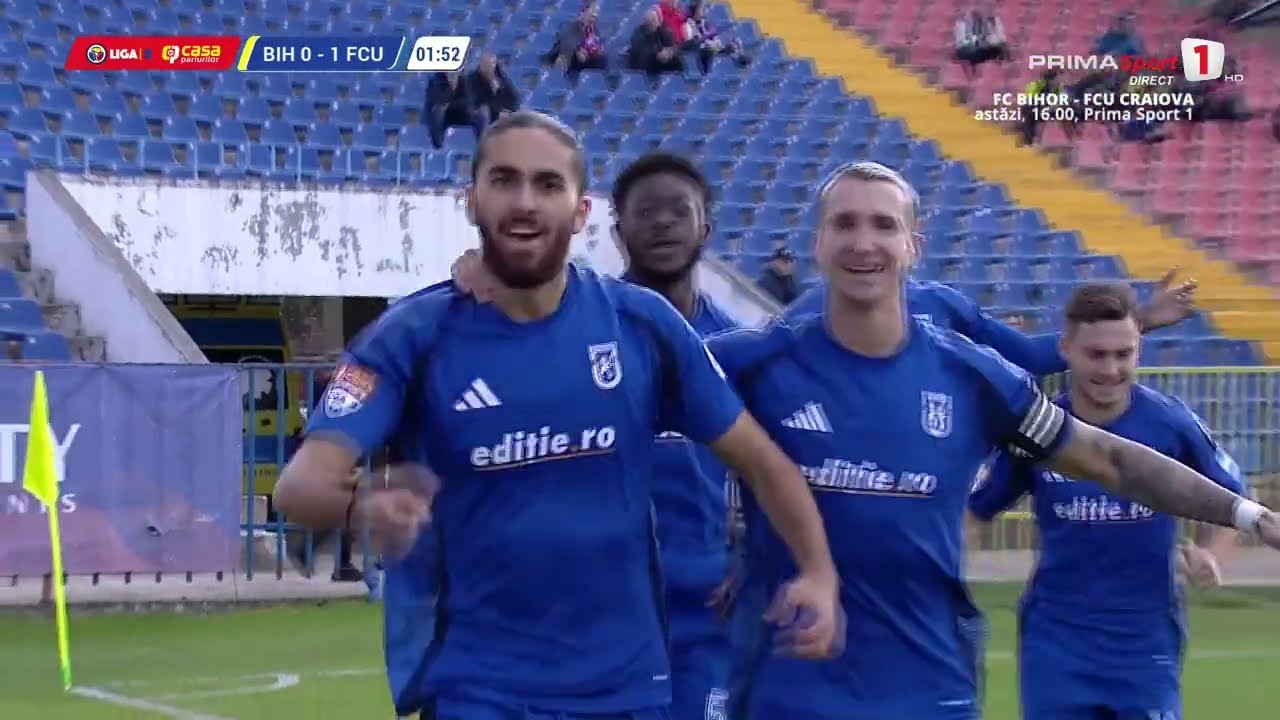 REZUMAT | FC Bihor Oradea - FCU Craiova 1-1 | Liga 2, Etapa 9, 2024-2025
