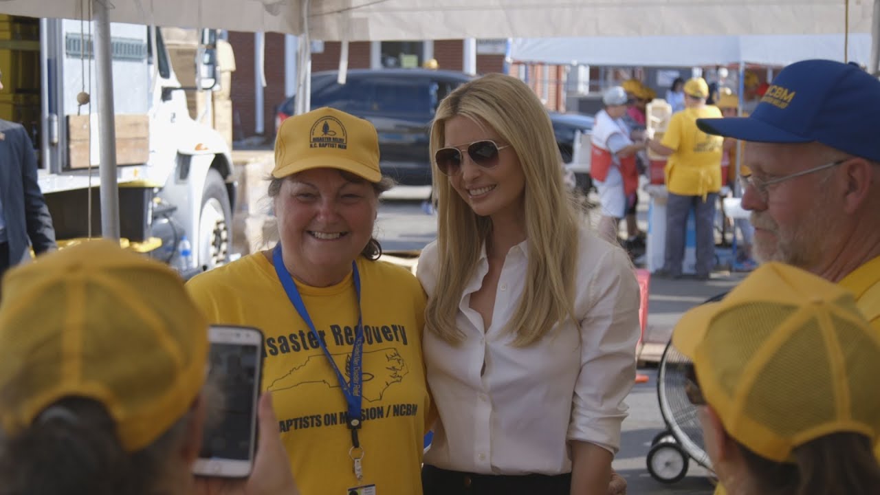 Ivanka Trump Visits Rescue Workers, Volunteers, and Families Affected by Hurricane Florence