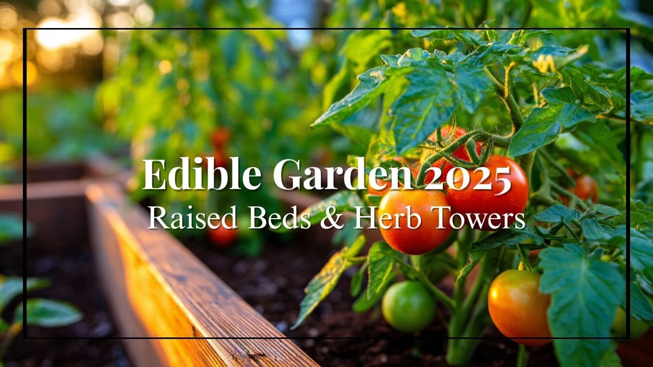 Edible Garden Layout 2025   Raised Beds & Herb Towers for Productive Home Green Spaces