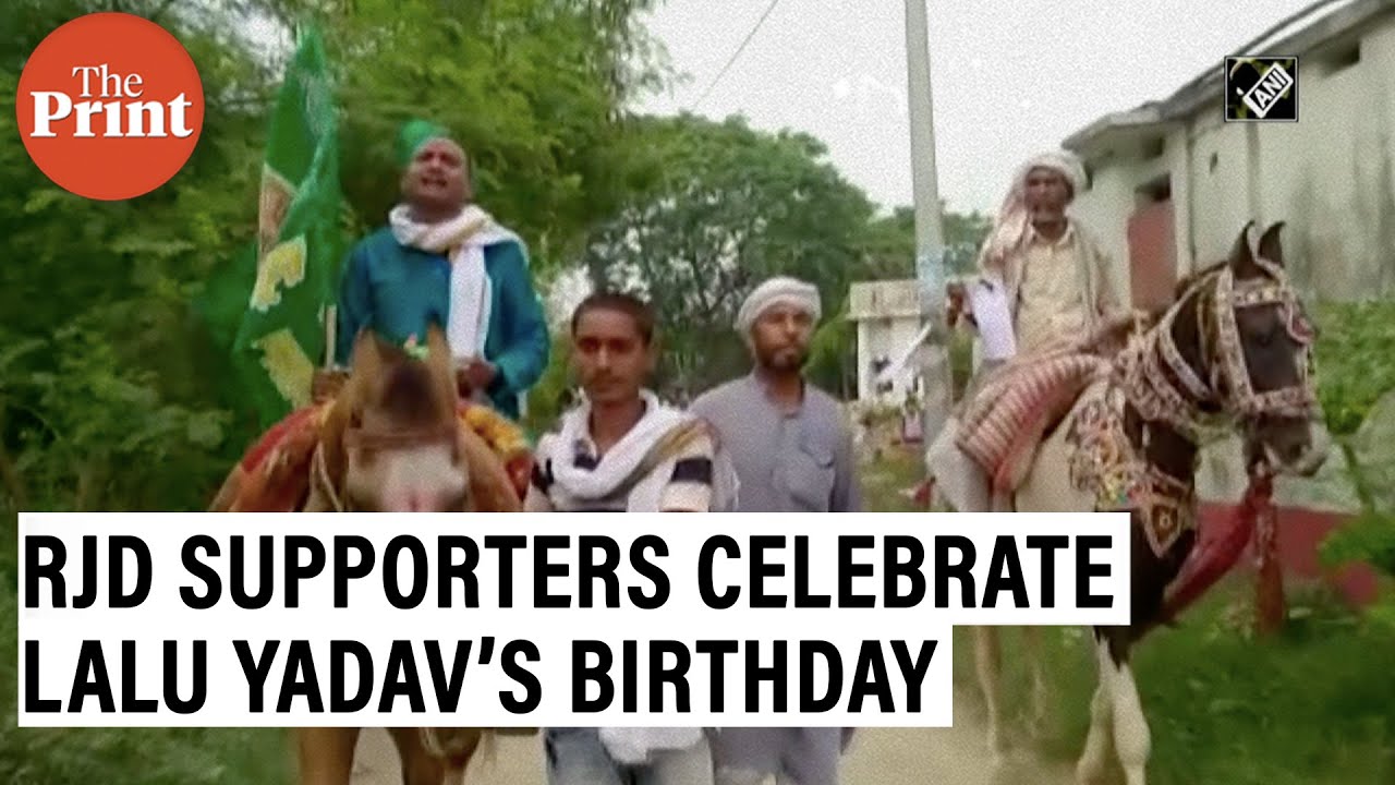 On Lalu Yadav's birthday, RJD supporters ride horses, call him &lsquo;Gareebon ke Bhagwan&rsquo;