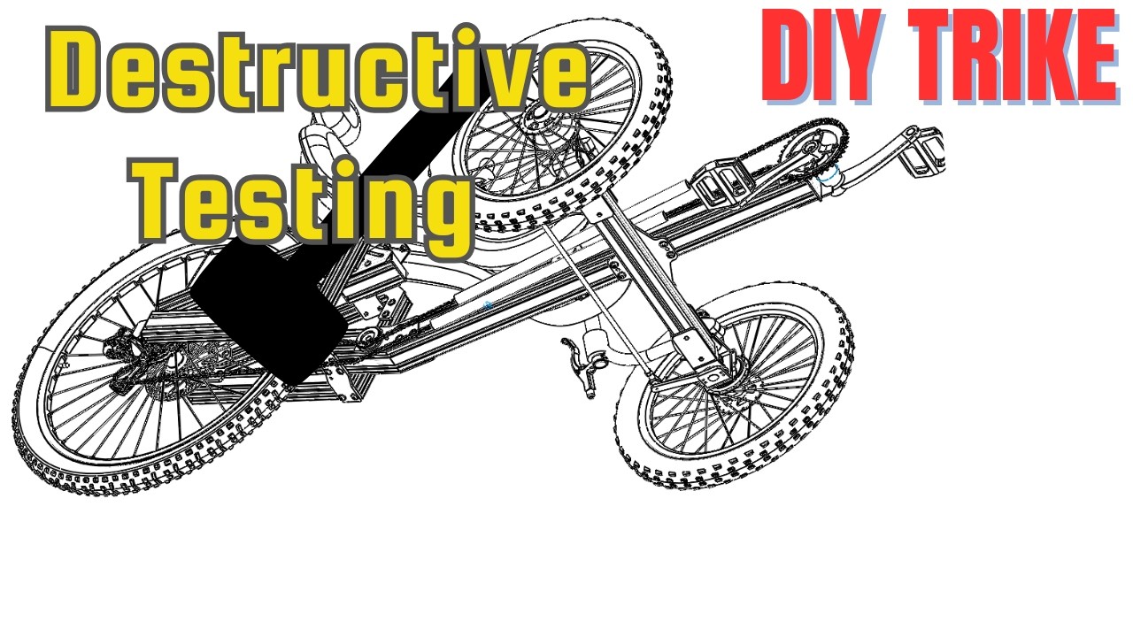 No Weld DIY Recumbent Trike gets rattled for Destructive Frame Testing on bolted profile joints!