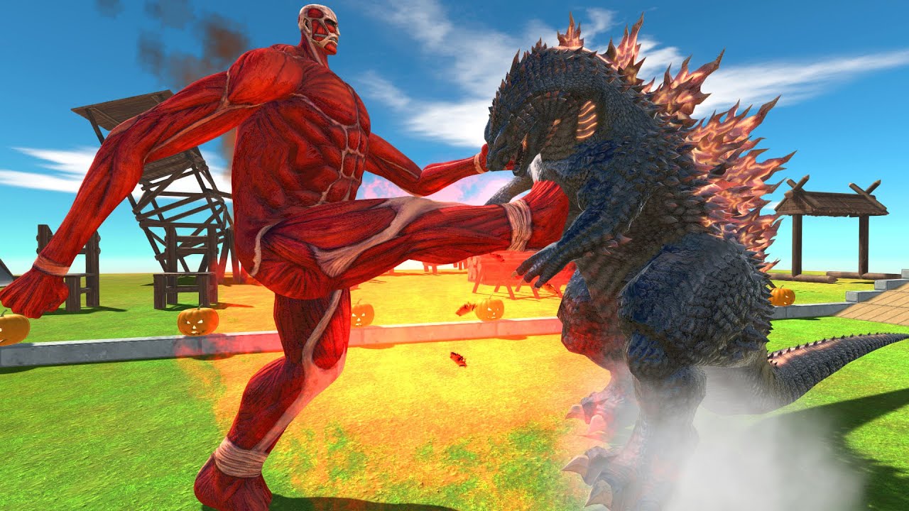 Who Will Win? Colossal Titan vs Gojira - Animal Revolt Battle Simulator