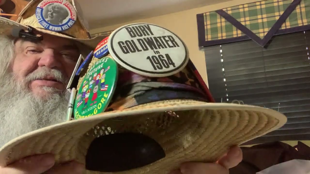 USA Political Buttons 5 - Building An Artistic US Election Button Hat Assorted Mix - Episode 2164