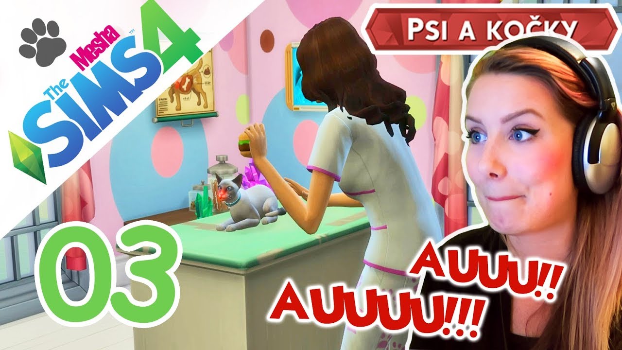 Veterinář! Léčíme svítící čumáček a ledovou horečku ● The Sims 4 - Psi a Kočky 03