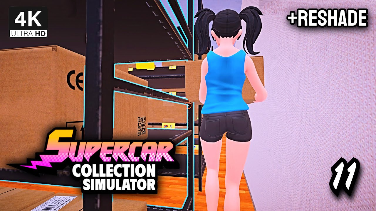 Supercar Collection Simulator +Reshade 4K #11 Update Store Warehouse Worker Longplay NoCommentary
