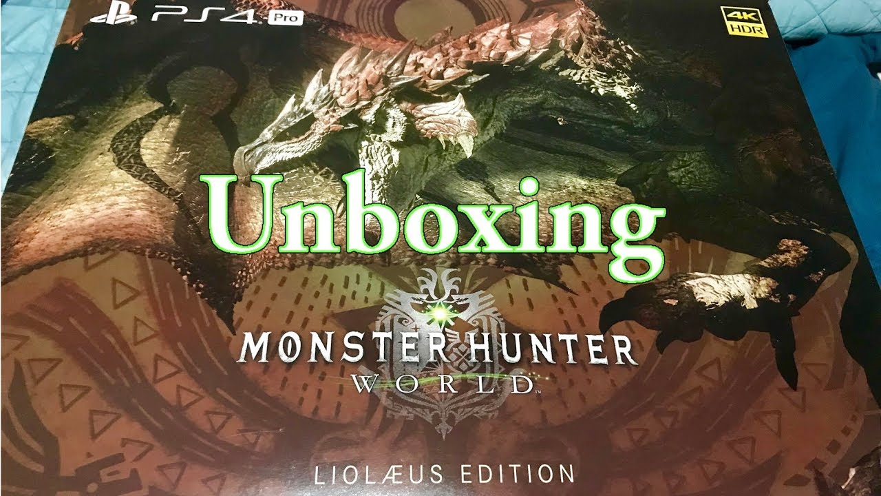 MONSTER HUNTER WORLD: LIOLAEUS EDITION | PS4 Pro 4K Unboxing [Limited Edition]