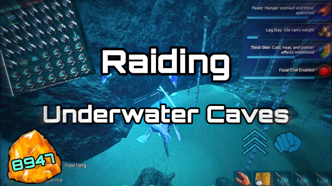 Riding Underwater Caves 😳🤯 | Ark Mobile PvP