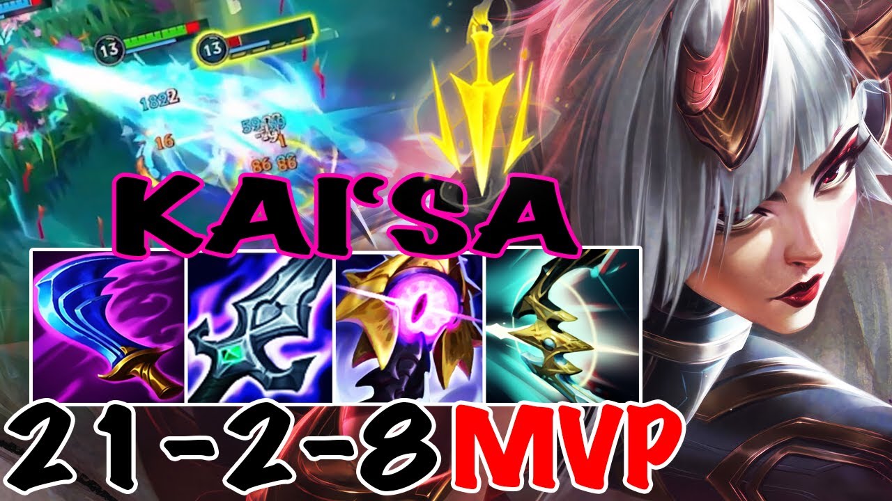 WILD RIFT KAI‘SA ADC GAMEPLAY | 21 -2 -8 MVP | KAI‘SA BUILD RUNES
