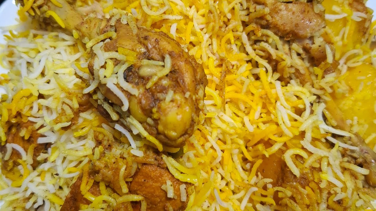 Chicken Dum Biryani   Kolkata Style 