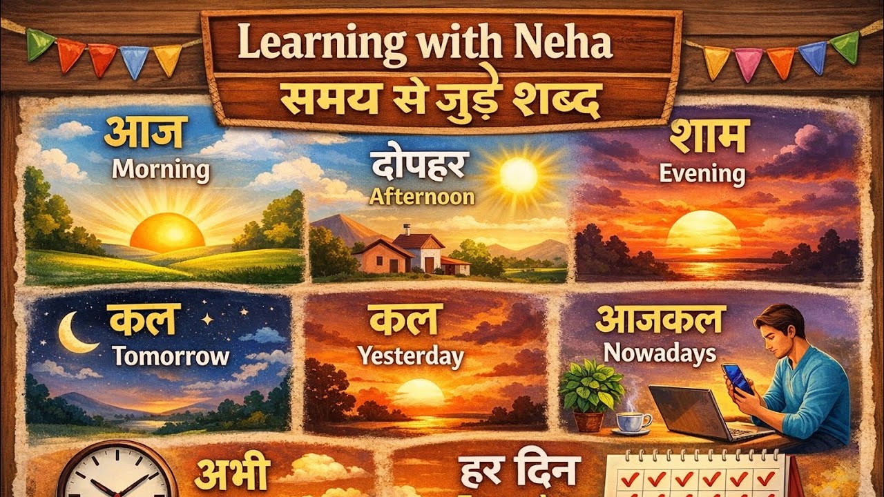 Learning with neha  Time related word meaning Spoken English word meaning  Hindi  to English👍📚💐📚💐📚📚📚
