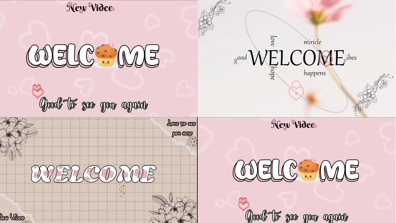 Top 03 Cute Aesthetic Intro & Outro Templates For Youtube Video