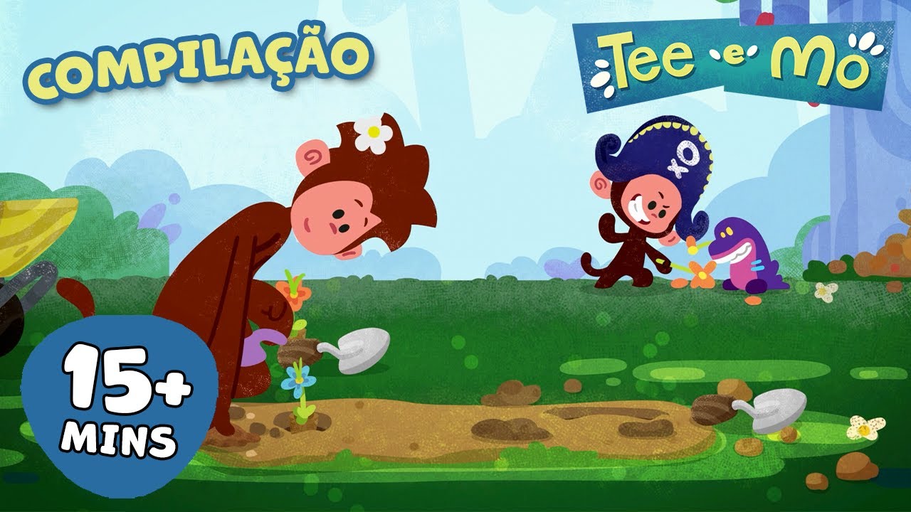 Tee destrói o jardim 🙈 Tee e Mo 🍌 Compilação de Clipes