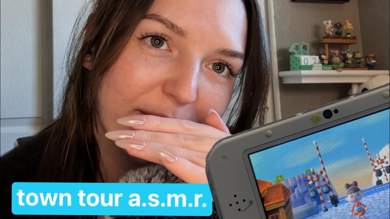 ASMR- Animal Crossing: New Leaf town tour! 🐾🦝 (whispers, gum chewing, DS tapping)