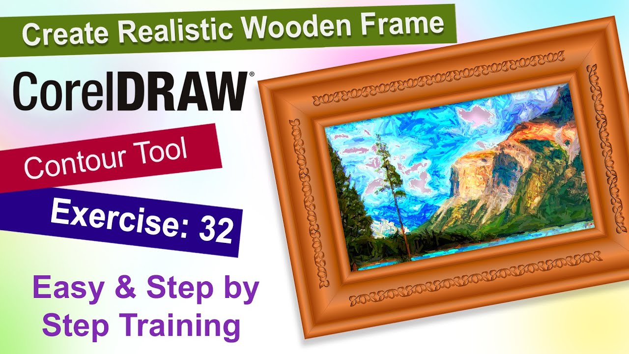 Create Realistic Wooden Frame in Corel Draw Exercise No. 32 | YN Tutor