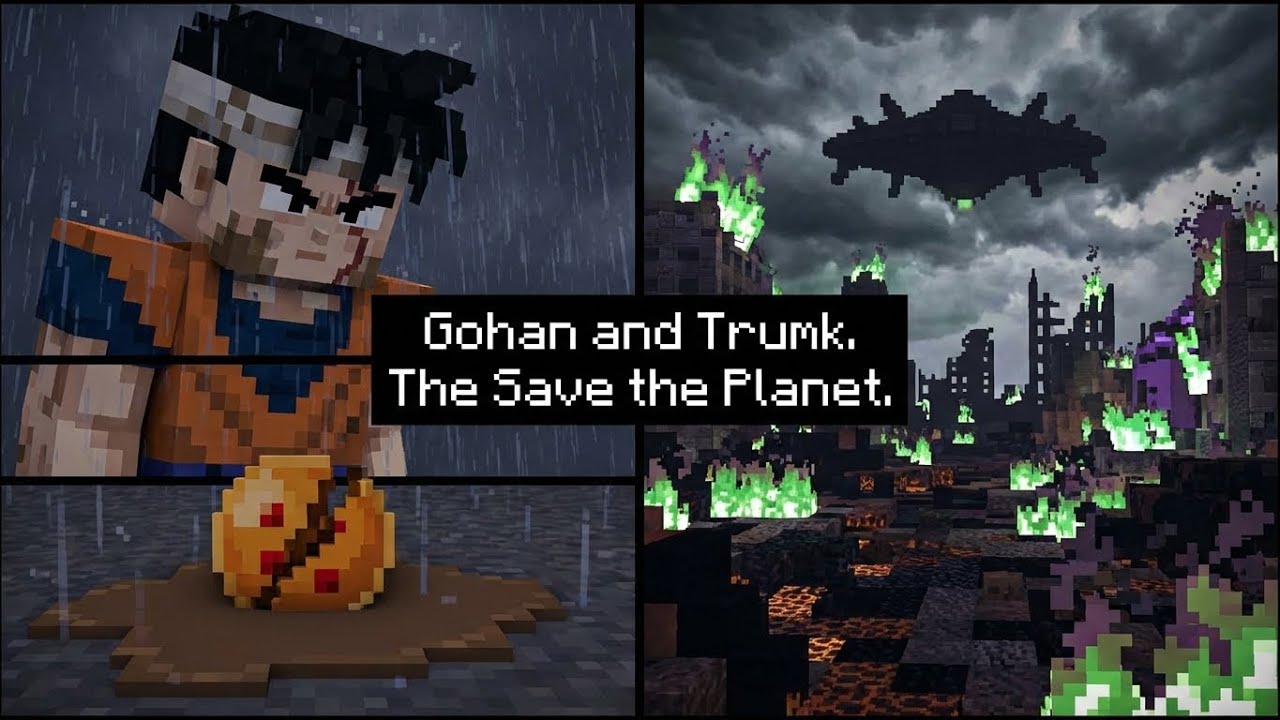 Minecraft,Gohan And Trunks. The Save Planet - THE MOVIE (Minecraft Animation).