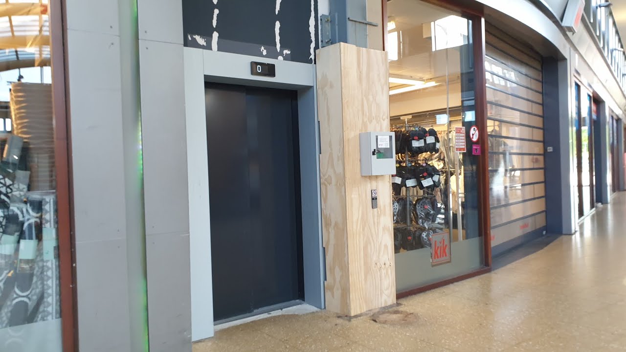 A BRAND-NEW KONE MonoSpace 500 DX elevator. Shopping Center Leyweg, The Hague, Netherlands.