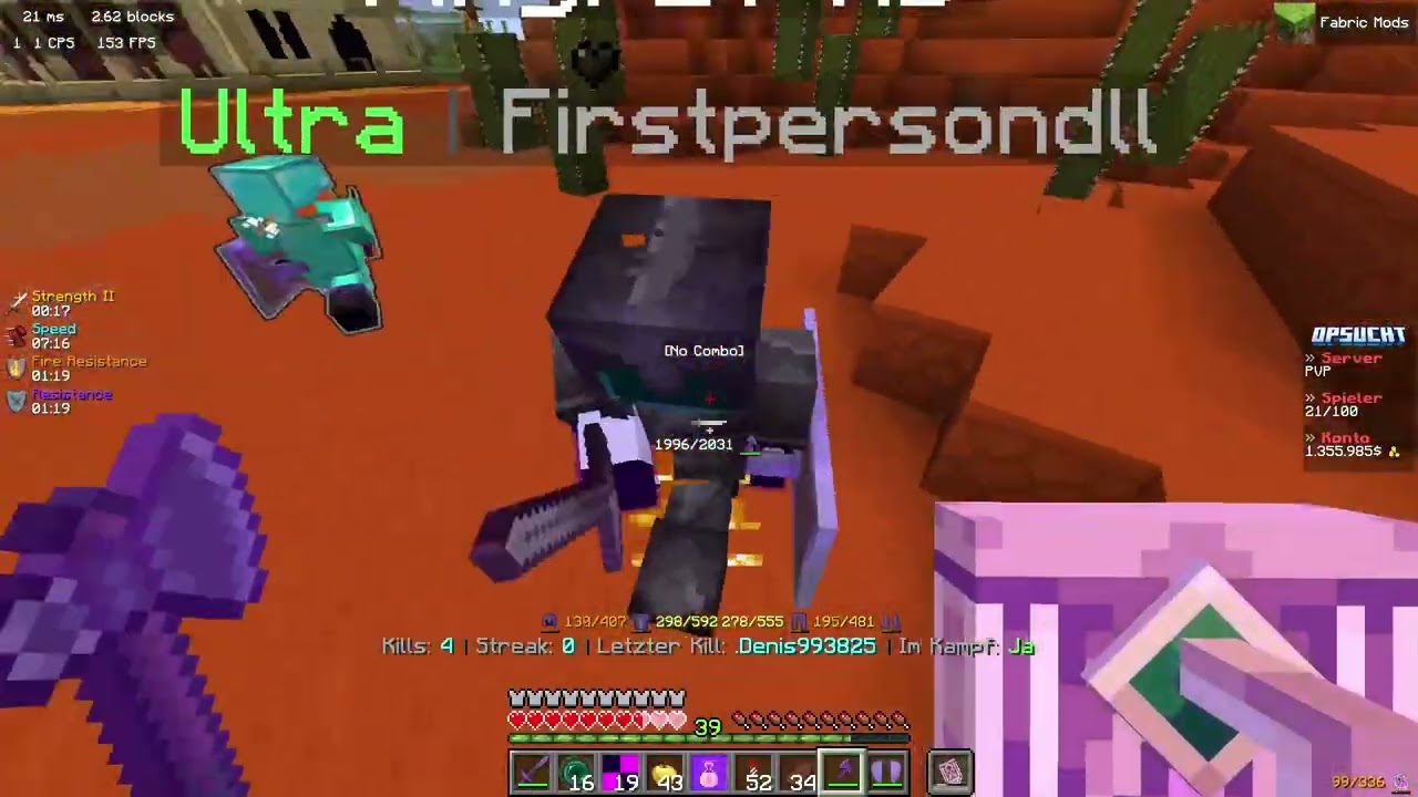 1v1 auf tot gegen Firtpersonddl