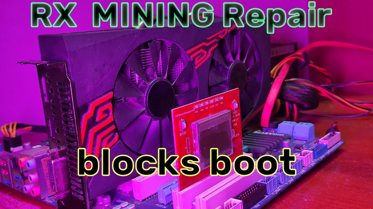 Naprawa karty graficznej blokującej start RX 470 Asus mining #1