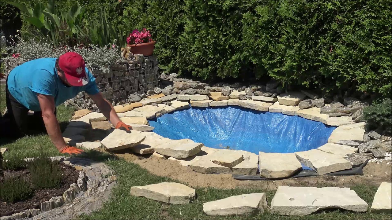 💧 GARDEN DESIGN (94) 💧Easy Pond surrounded by sandstone 💧Oczko wodne otoczone piaskowcem 💧