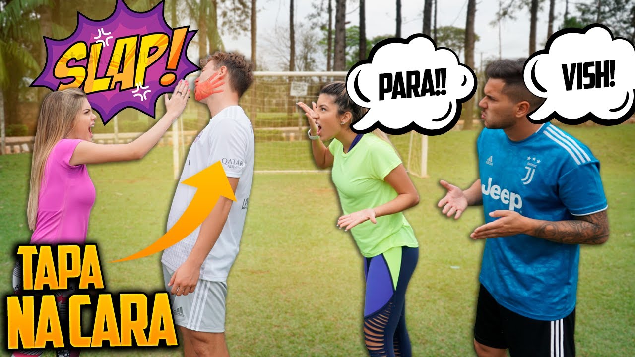 EU IRRITEI MUITO A NAMORADA DO MEU AMIGO E TOMEI NA CARA NO FUTEBOL!!