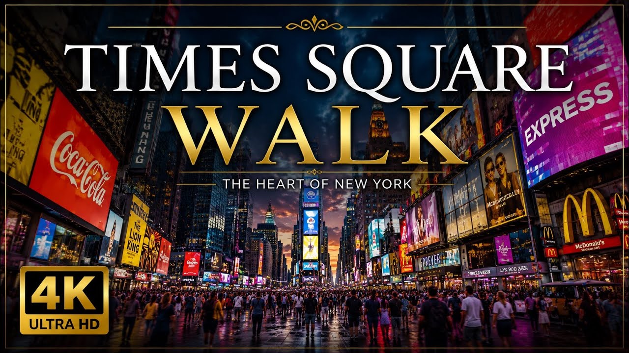 Times Square New York Walk at Night